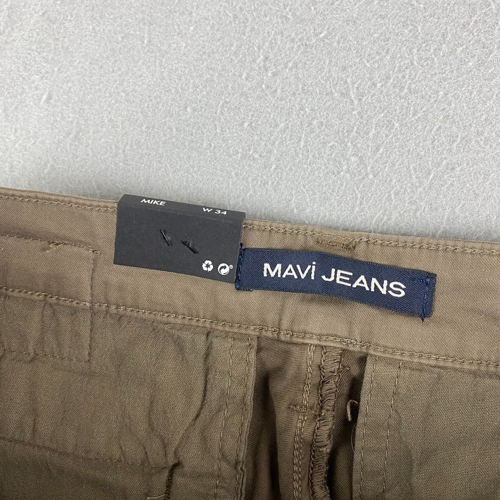 Mavi Mens Mike Chino Shorts 34 Relaxed Mid Rise Stretch Brown morel twill 11" - Picture 5 of 12